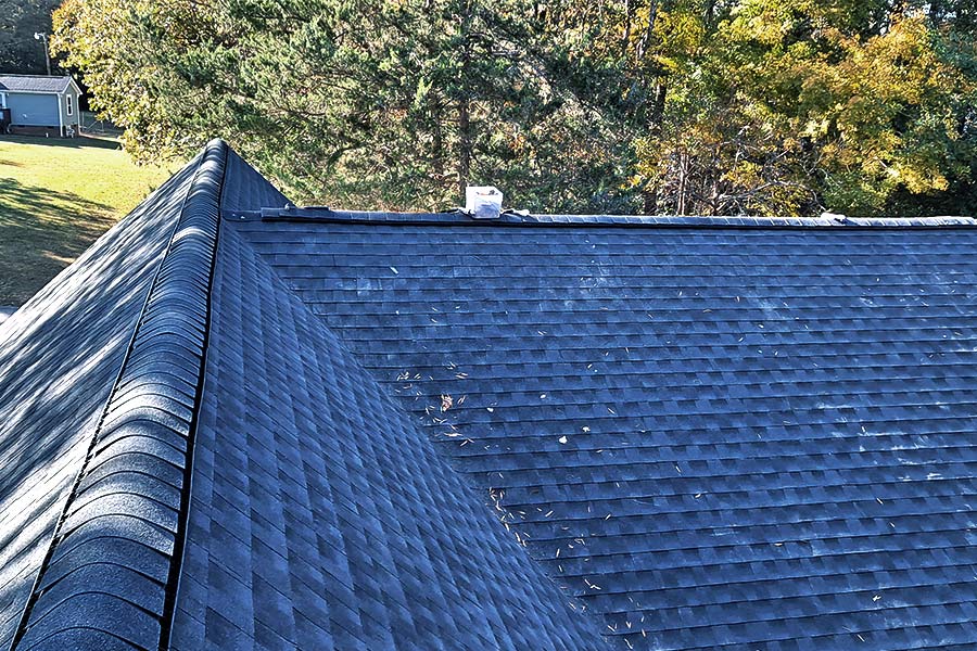 shingle roof installed